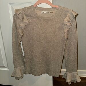 Alice + Olivia gold top